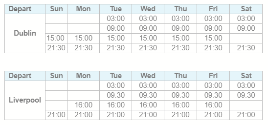 P&O Ferries Liverpool Dublin Schedule