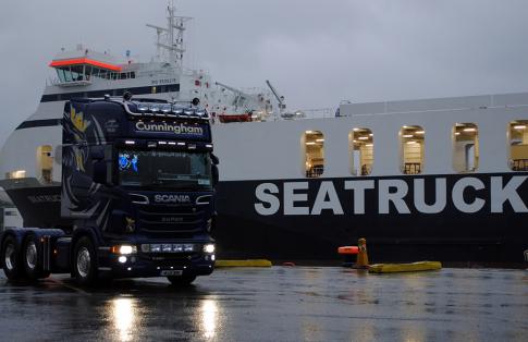 truck and ferry