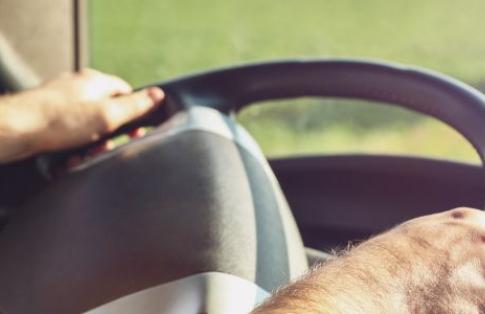 truck driver steering wheel